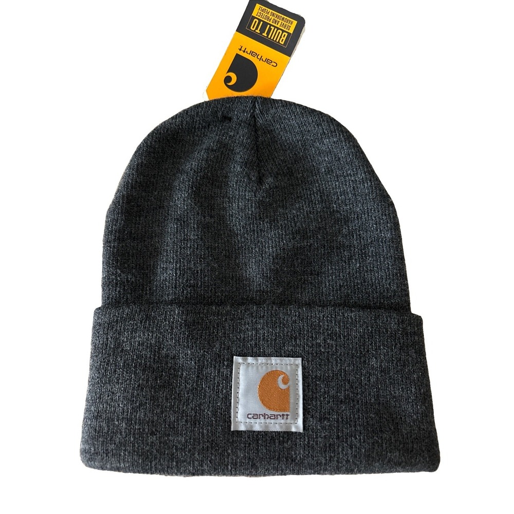 NWT Carhartt A18 Knit Cuffed Beanie In Coal Heather Unisex Adult One Size